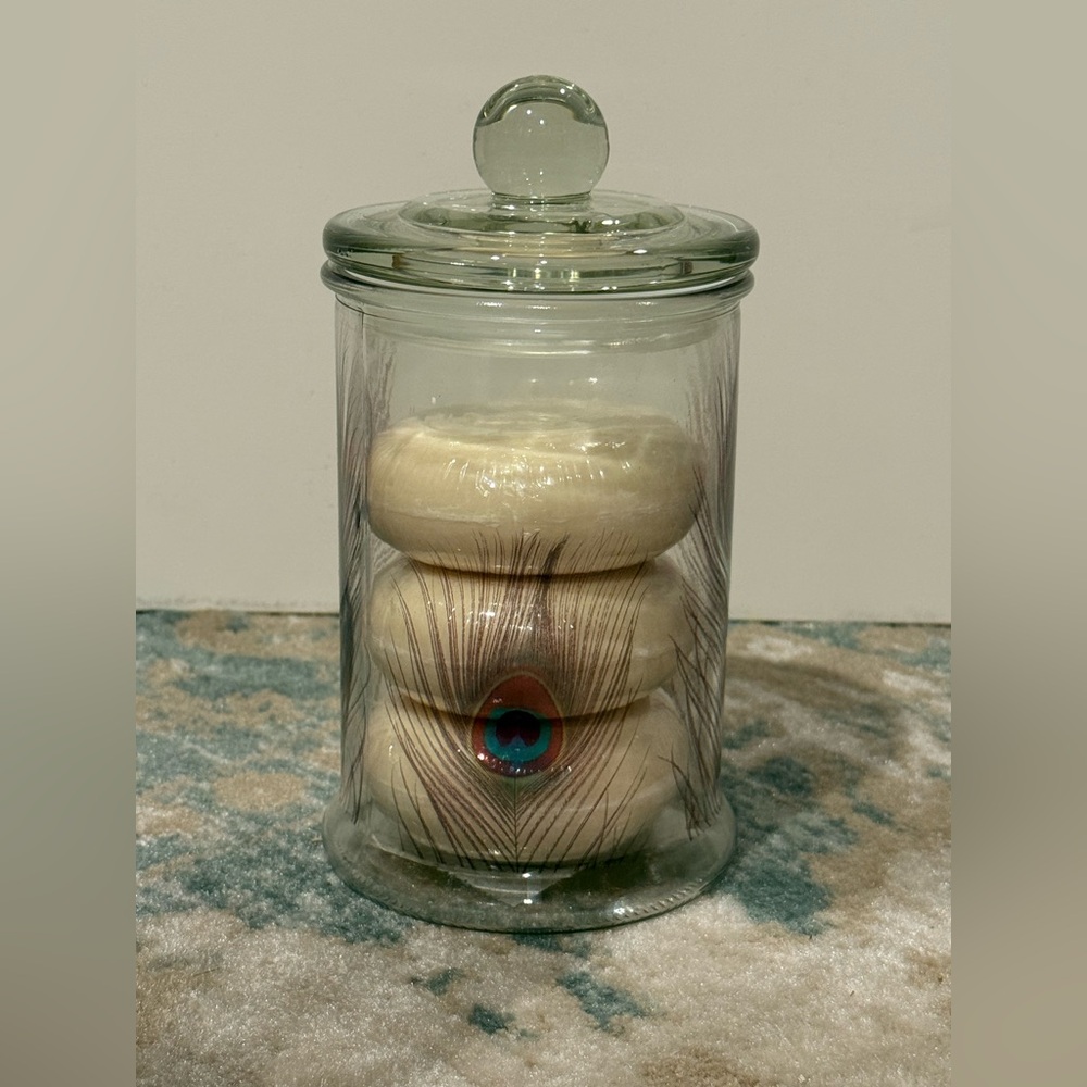 Fringe Studio Apothecary Jar with 3 Soaps - Brand New